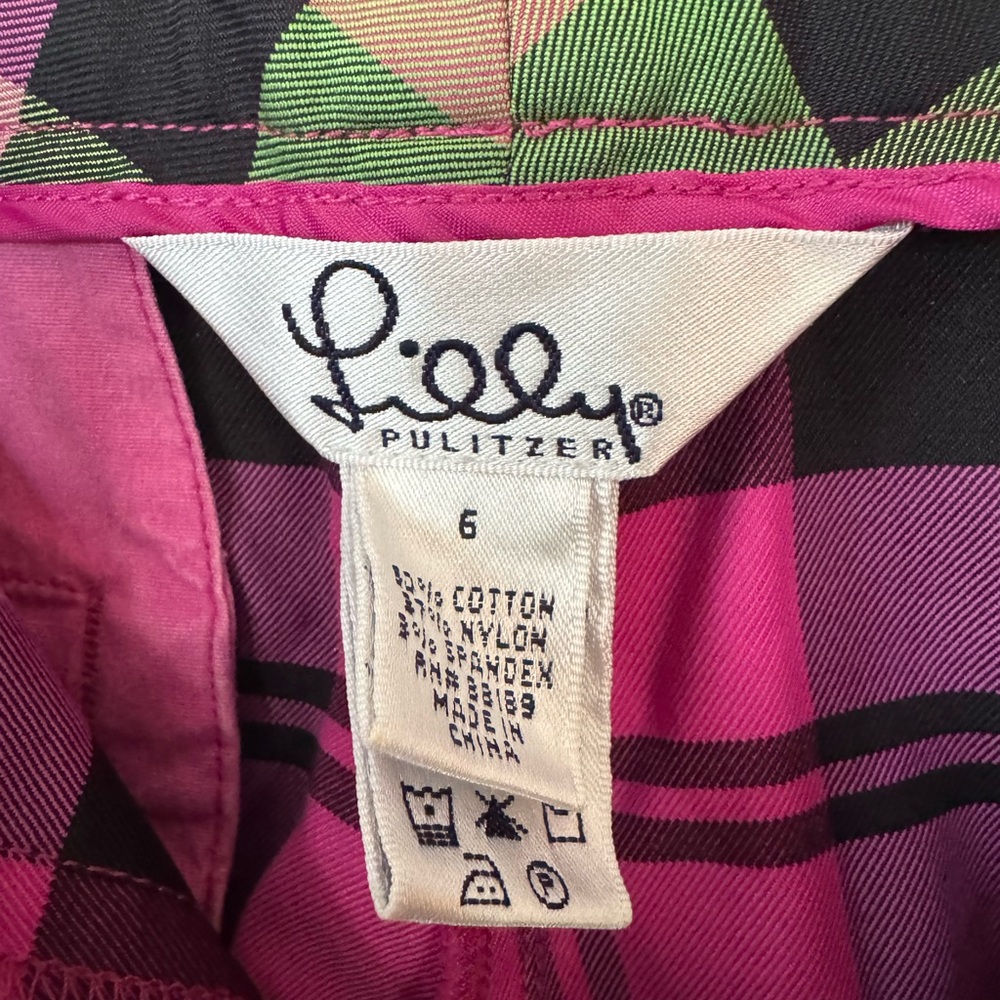 Lilly Pulitzer Pink and Green Plaid Pants - Picture 5 of 8